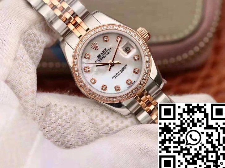 Datejust Dial 28MM Enamel Lady Bracelet Tone Two Rolex 1020